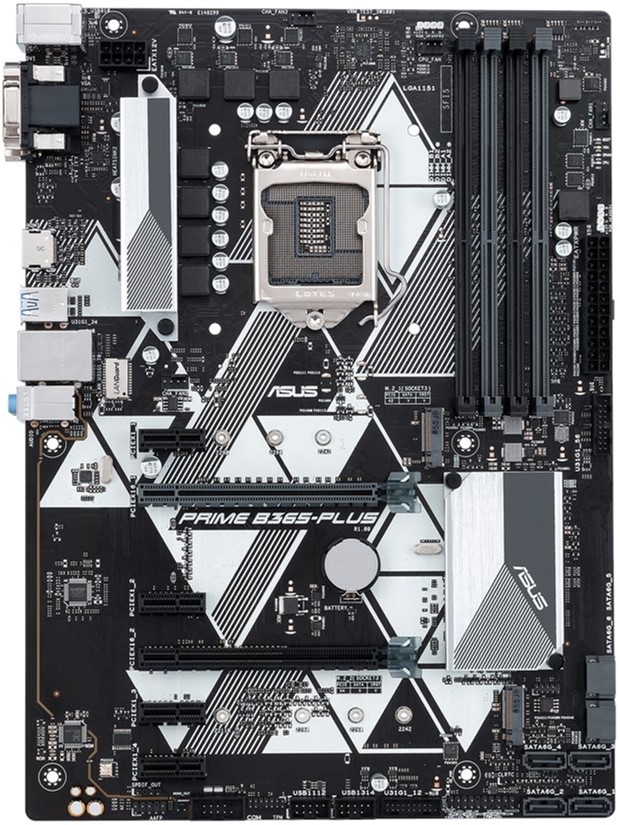 Asus Soc 1151 V2 Prime B365 Plus Intel B365 4xddr4 2666mhz 2xpcie 3 0 X16 4xpcie X1 6xsata 6gb S Raid 0 1 5 10 2xm 2 Socket 3 M Key 8 Ch Hda Realtek Alc887 Gigabit Lan Realtek