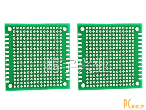 Макетная печатная плата 5x5см двухсторонняя, шаг 2.54мм
