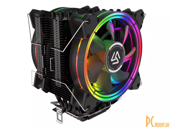 Вентилятор Alseye H120D: Universal, TDP 200W, Heat Pipe:6mm x 6pcs, 800~2000RPM, 11.6-35.3dB(A), RGB, RTL