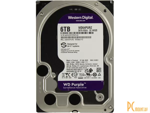 Жесткий диск 6TB WD WD64PURZ SATA-III