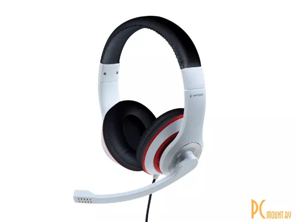 Наушники Gembird MHS-03-WTRDBK White/Red/black