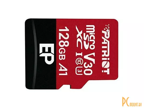 Карта памяти MicroSDXC, 128GB, Сlass 10, UHS-I, U3, Patriot PEF128GEP31MCX