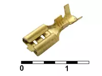 DJ622-D4.8A клемма ножевая неизолированная розетка 4.8мм