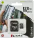 Карта памяти MicroSDXC, 128GB, Сlass 10, UHS-I, U1, Kingston SDCS2/128GB